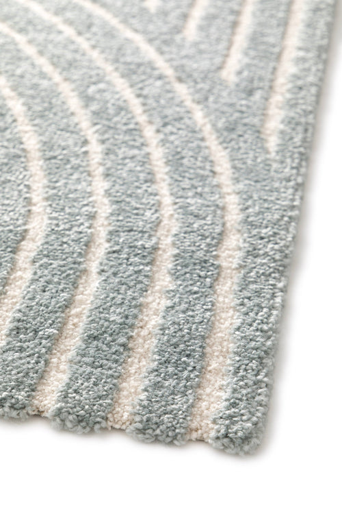 AFK Living vloerkleed Groove - reliëfeffect - blauw - 120 x 170 cm