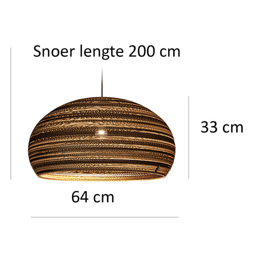 Think Paper hanglamp Dandy - 1 lichts - 64  x 200   cm - bruin - vtwonen shop