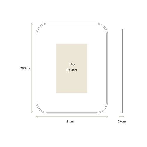 vtwonen Fotolijst - Set van 2 - Metaal - Goud - 21x26.5x0.8cm