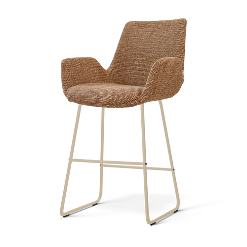 Nolon Nino-Eef barkruk bruin blend - beige onderstel - 65 cm
