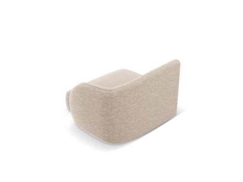 Micadoni - Rechter module "Miley" structurele stof beige - 90x90x70cm