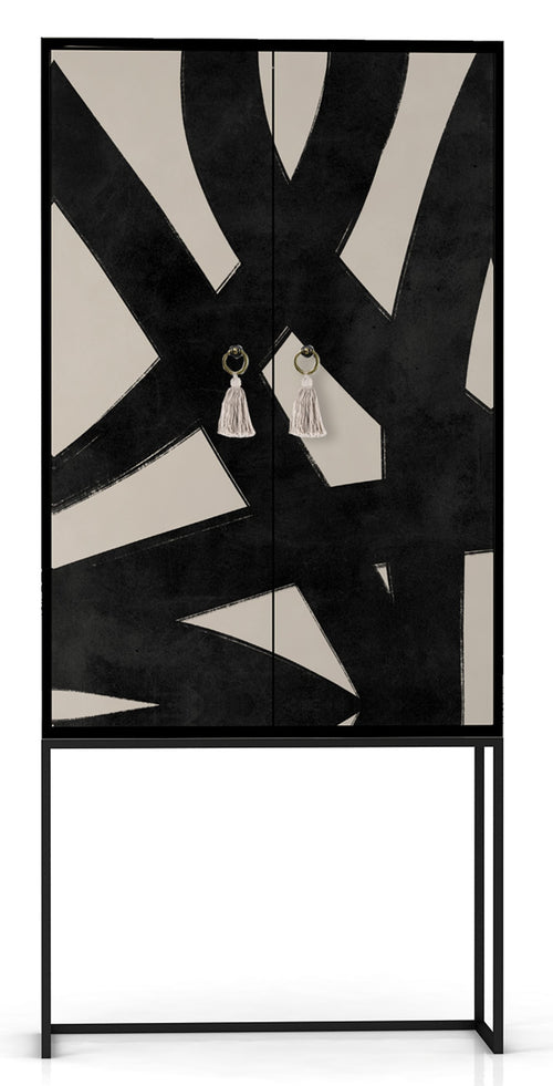 Kast dressoir met 2 deuren van MDF met Abstracte lijnen patroon - vtwonen shop