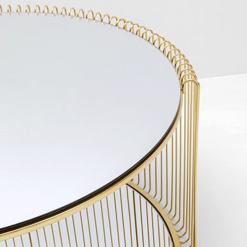 Kare Design Salontafel Wire Double Ø80cm messing - vtwonen shop