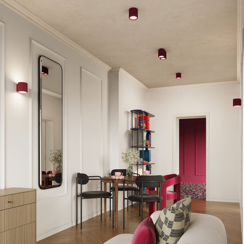 Sollux Lighting Plafondlamp AURA 2 bordeaux GU10 - 21x10x12cm