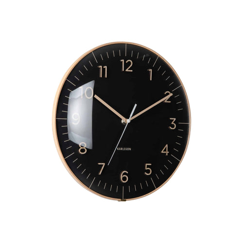 Karlsson wandklok Esencia Dome - zwart - Ø30cm