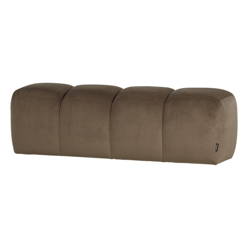WOOOD eetbank 164 cm Mojo - Velvet - Taupe - 49x164x45