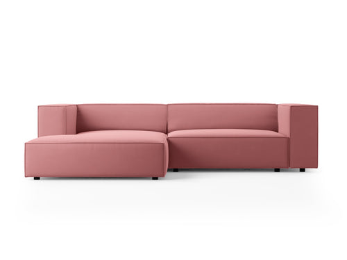 Cosmopolitan Design linker hoekbank Arendal 3-zits, flueel, zalm - 166x224x70cm