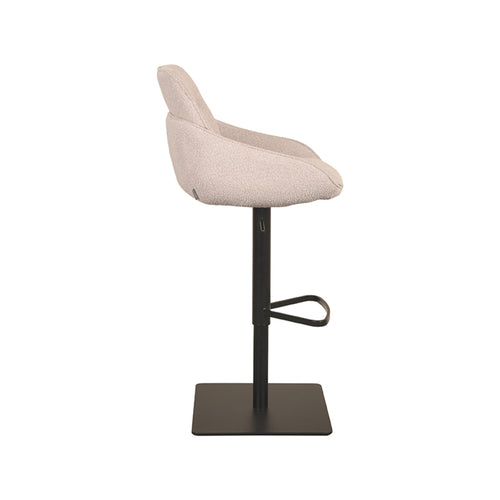 LABEL51 Barkruk Beauty - Naturel Bouclé - Zithoogte 55–82cm - vtwonen shop