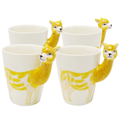 Kare Design Mokken alpaca geel (4/set) - vtwonen shop