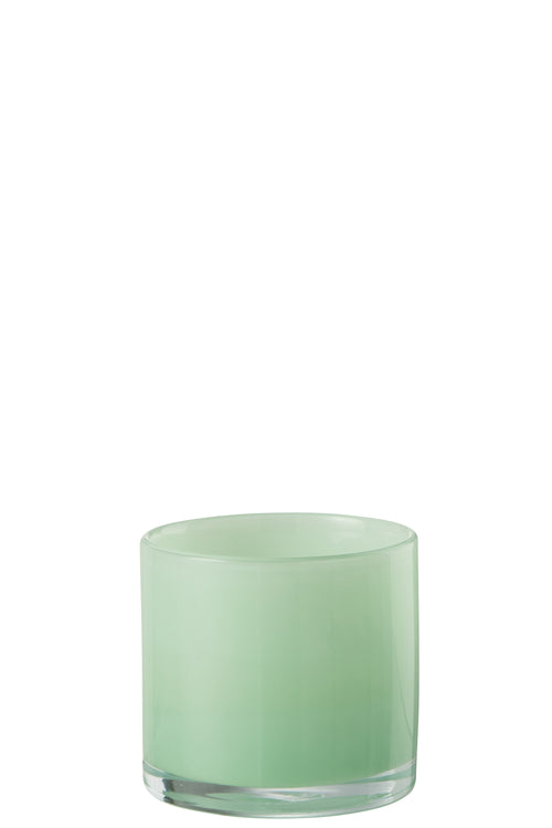 J-Line windlicht Jade - glas - lichtgroen - small - vtwonen shop
