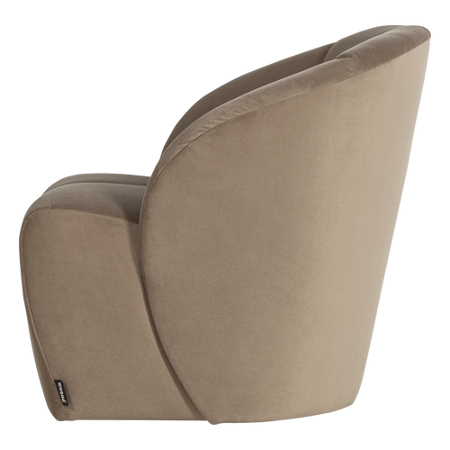 WOOOD draaifauteuil Mojo - Velvet - Khaki - 75x68x77