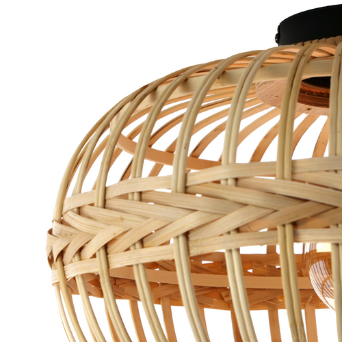 EGLO plafondlamp Amsfield - e27 - ø 45 cm - bruin/zwart - vtwonen shop