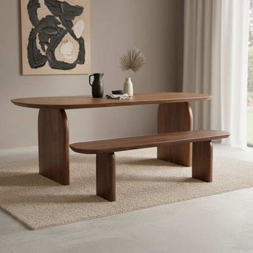 Raw Materials eetkamerbank Bullnose - 200 cm - vtwonen shop