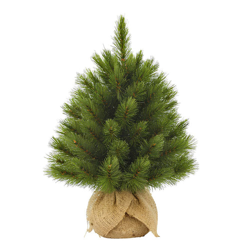 Triumph Tree Forest Frosted Kunstkerstboom H45 x D36 cm - Kunstboom in Jute Zak - Kunst Kerstboom voor Binnen - 61 Tips - Groen