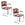 Zuiver Ridge Kink Deco Symbols Eetkamerstoelen Armleuning Rood - Set van 2