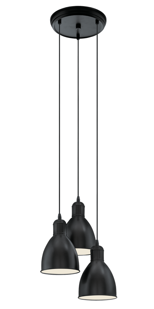 EGLO hanglamp Priddy - e27 - ø 32,5 cm - zwart/wit - vtwonen shop