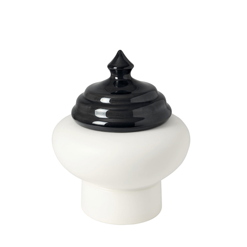 Sia Deco Decoratieve Pot - keramiek - zwart en wit - H35 - vtwonen shop