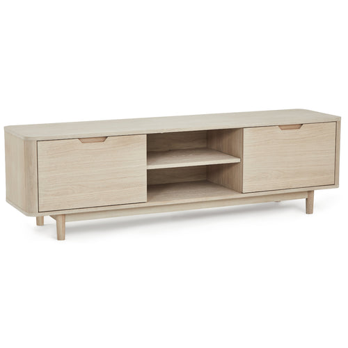 Furnhouse tv-meubel Nyborg - Witte olie - MDF, Eikenfineer - 45x180x52