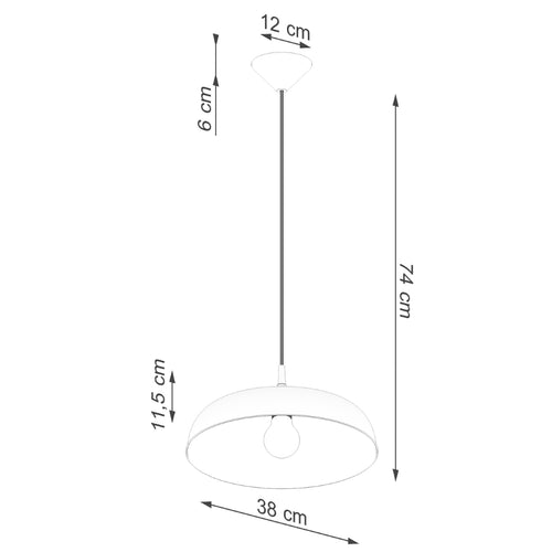 Sollux Lighting Hanglamp GINA zwart - 38x38x74cm