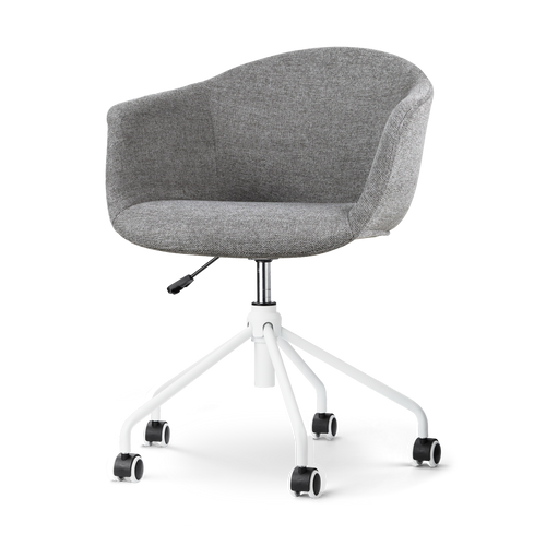 Nolon Nout-Otis Bureaustoel Donkergrijs - Armleuningen - Wit - vtwonen shop