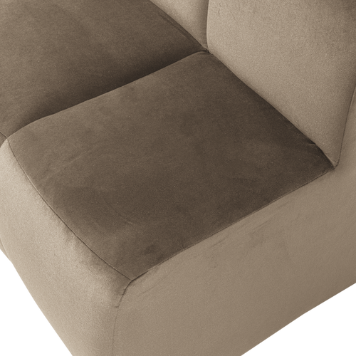 WOOOD eetbank 84 cm met rugleuning Mojo - Velvet - Khaki - 83x84x73