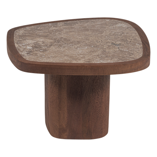 WOOOD salontafel Granu - Marmer/Mangohout - Bruin - 39x70x60
