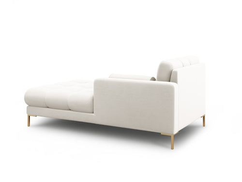 Cosmopolitan Design rechter chaise longue Bali structurele stof, lichtbeige - 185x102x75cm