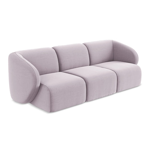 LaMiaSofa 3-zits bank Cervo - velours - lavendel - 244x94x75