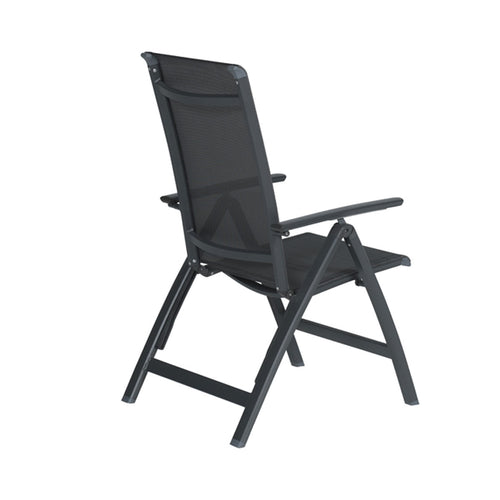 Taste by 4 Seasons tuinstoel Santana donker grijs - verstelbaar - 2 stuks