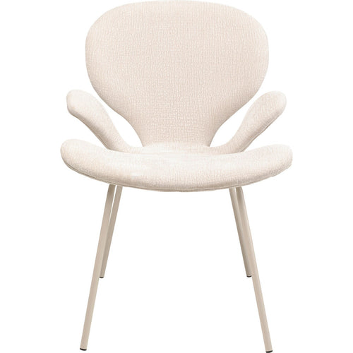 Kare Design Stoel met armleuningen Soft Blossom creme