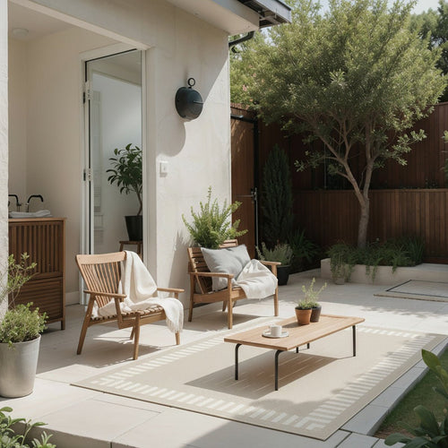 AFK Living vloerkleed Agora - voor binnen en buiten - beige - 120 x 170 cm