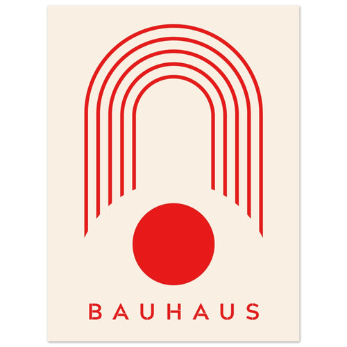 Artfulprints  Bauhaus - Red arches   poster 30x40 cm - vtwonen shop