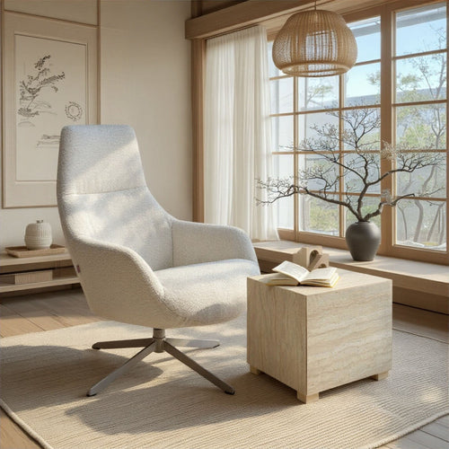 Kare Design Nachtkastje Travertino 1 lade