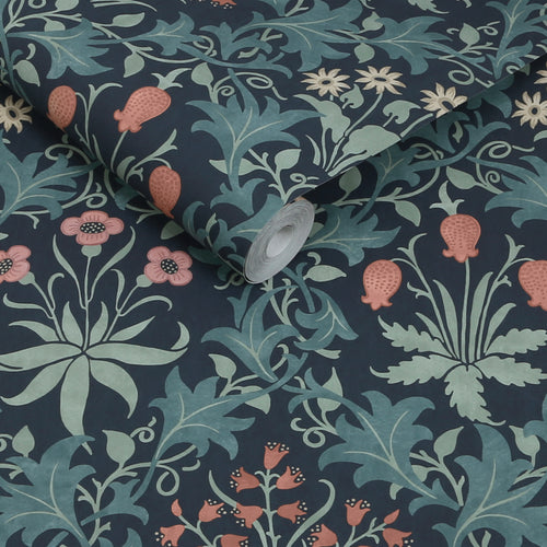 William Morris at Home Vliesbehang - Celandine Midnight