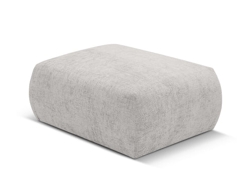 Cosmopolitan Design Poef Matera chenille, lichtgrijs - 68x86x40cm