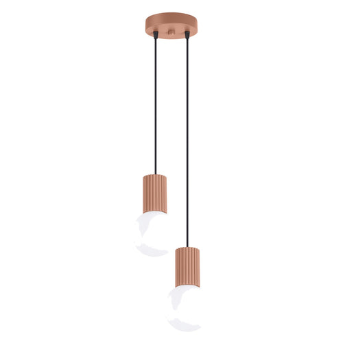 Sollux Lighting Hanglamp HALO 2P mokka - 15x15x120cm