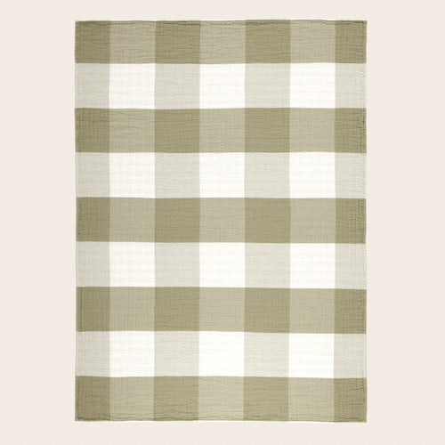 Madura plaid Jeanie zacht olijfgroen 100x140 cm