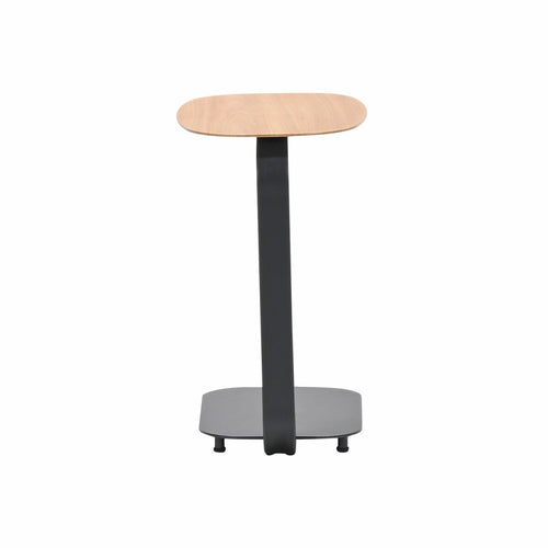 Lucca laptop tafel - 45x30xH51cm - carbon black -   light teaklook - vtwonen shop