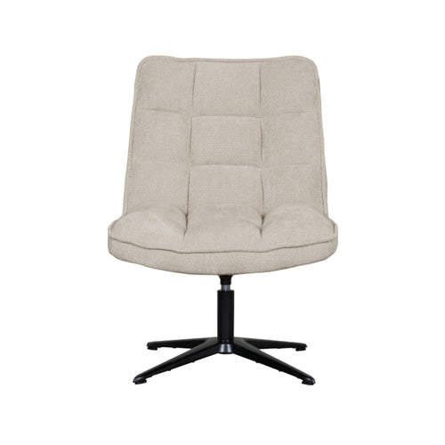 LABEL51 Fauteuil Vince - Beige Stof - Draaibaar