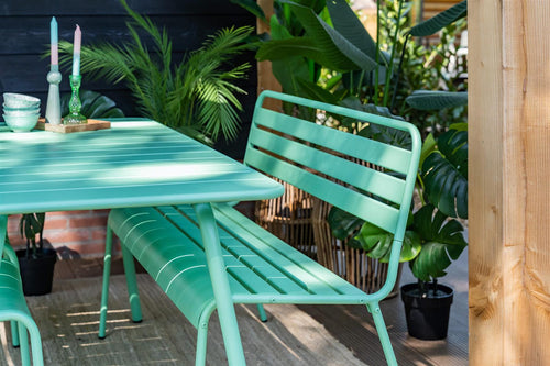 MaximaVida metalen tuinset Max cactus 150 cm – 1 tafel met 2 stoelen en 1 bank - vtwonen shop