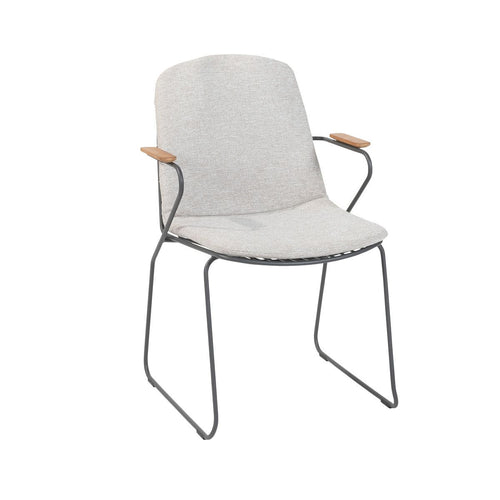 4 Seasons tuinstoel Veneto donker grijs - stapelbaar