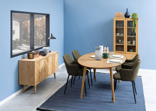 Rebellenclub Vitrinekast Tarnaby - Eiken Visgraat - vtwonen shop