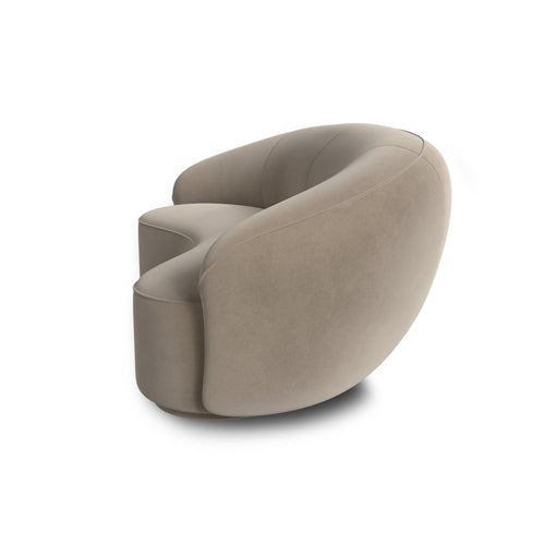 Sia Home - Rechte banken Luna Marie - Fluwelen stof - Taupe beige - 210cm - vtwonen shop