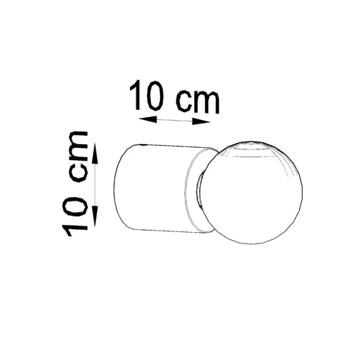 Sollux Lighting Wandlamp SALGADO beton - 10x10x10cm