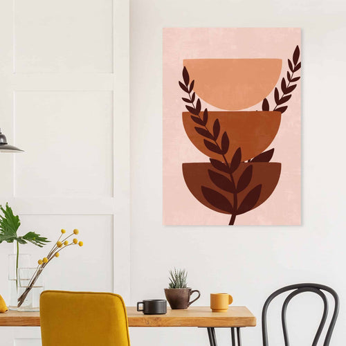 Artfulprints Poster met Lijst Boho – Warm composition   - 70x100 cm - Meerkleurig