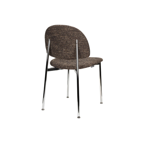 Zuiver Sunrise Eetkamerstoelen Chrome/Bruin - Set van 2