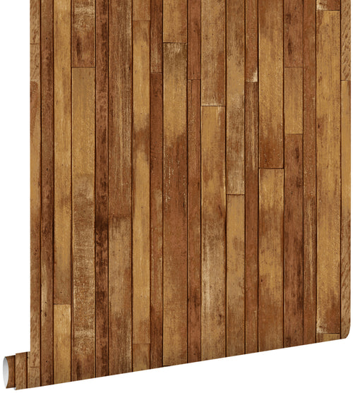 ESTAhome behang sloophout oranje bruin - 53 cm x 10.05 m - 138811