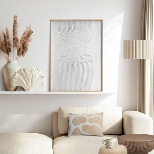 Reinders Arch White schilderij 3d art -  wit - woonkamer - 70x50cm