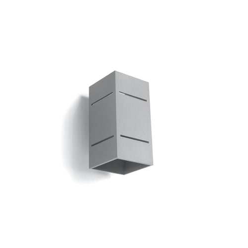 Sollux Lighting Wandlamp BLOCCO grijs - 10x12x20cm