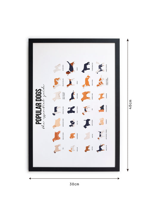 Zwarte lijst met kader 40x30 honden - vtwonen shop